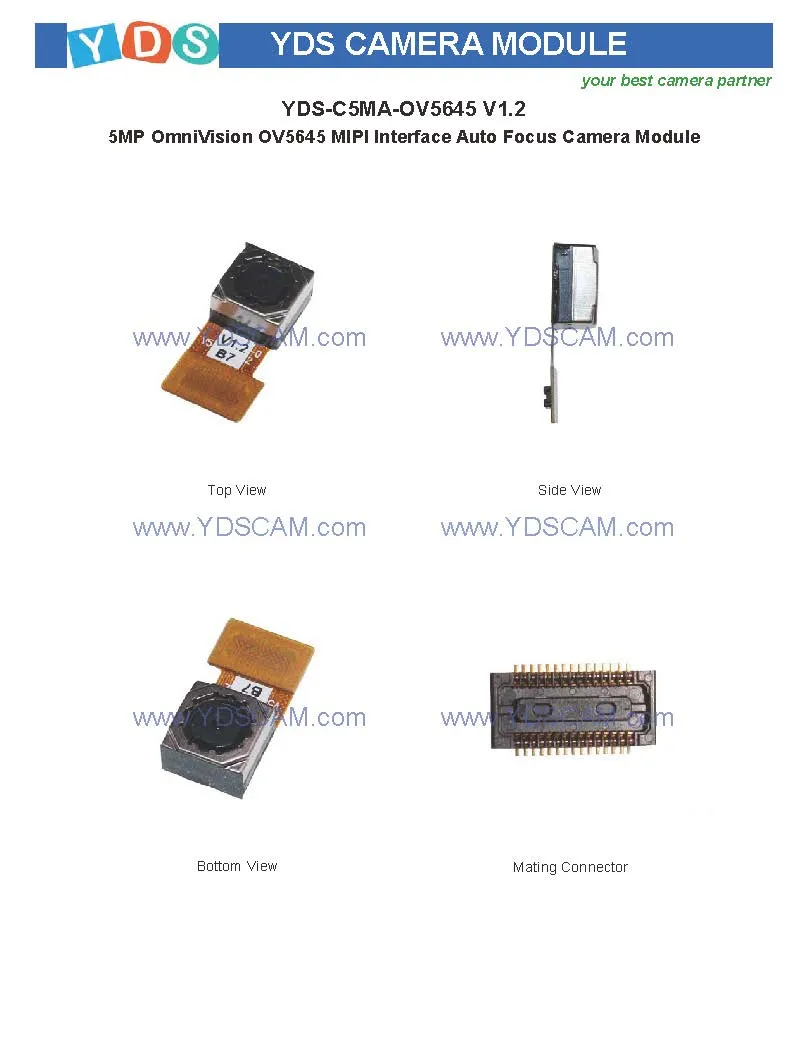 Yds-C5ma-Ov5645 V1.2 5MP Ov5645 Mipi Interface Auto Focus Camera Module